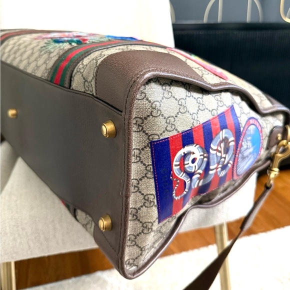 Authentic GUCCI unisex travel bag brown monogram coated canvas - Picture 11 of 16